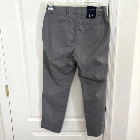Gap Downtown Khaki Pants Ankle Mid Rise Gray Size 10 NEW - Picture 6 of 10